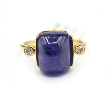 Tanzanite 14k Solid Gold Diamond Rings