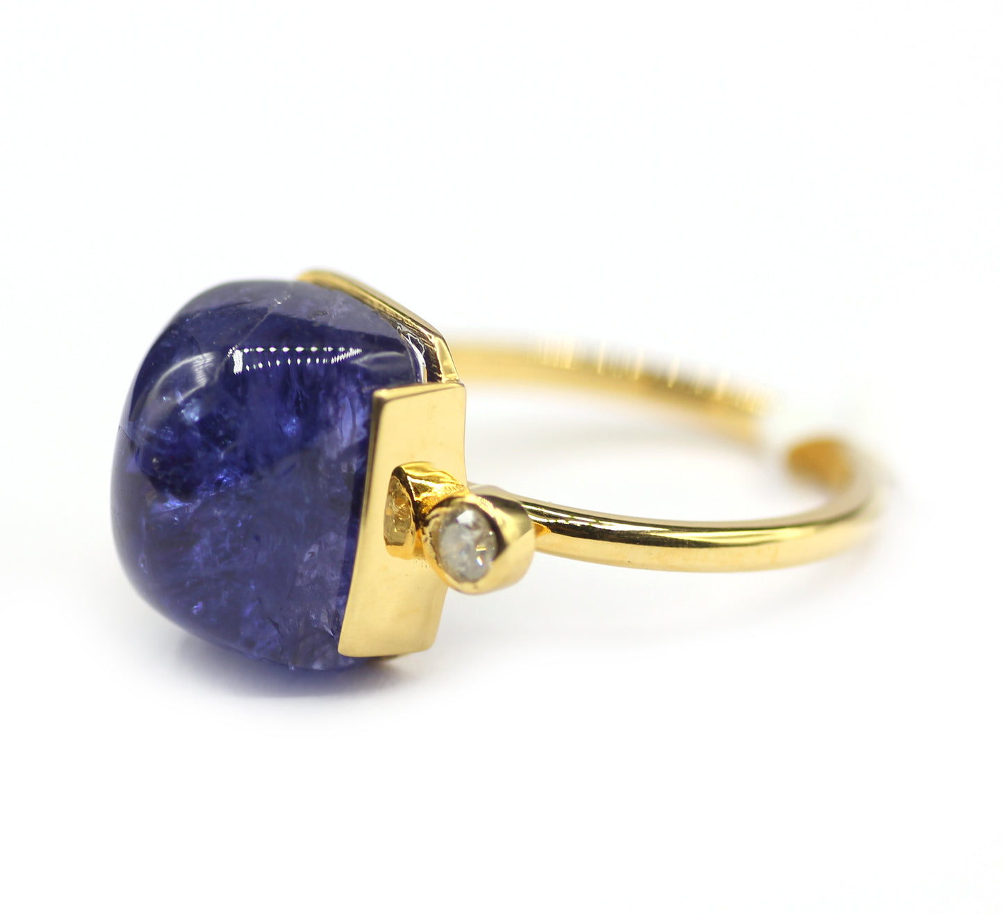 Tanzanite 14k Solid Gold Diamond Rings