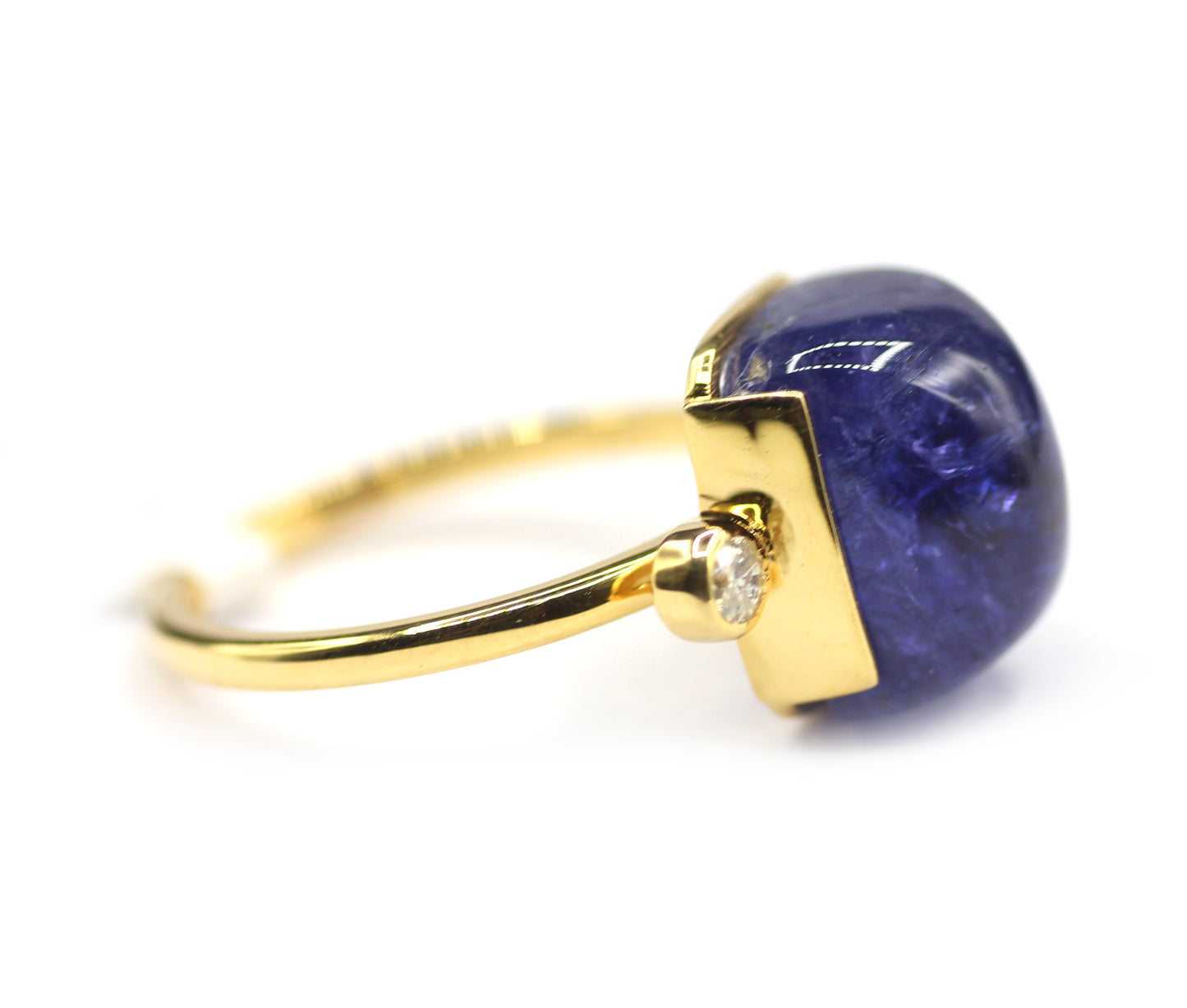 Tanzanite 14k Solid Gold Diamond Rings