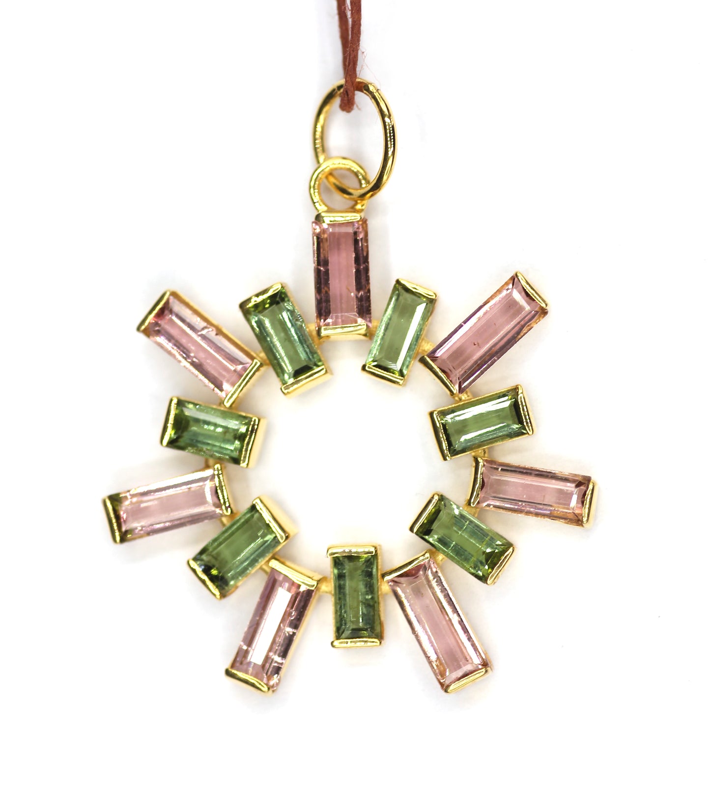 Tourmaline 14k Solid Gold Pendant