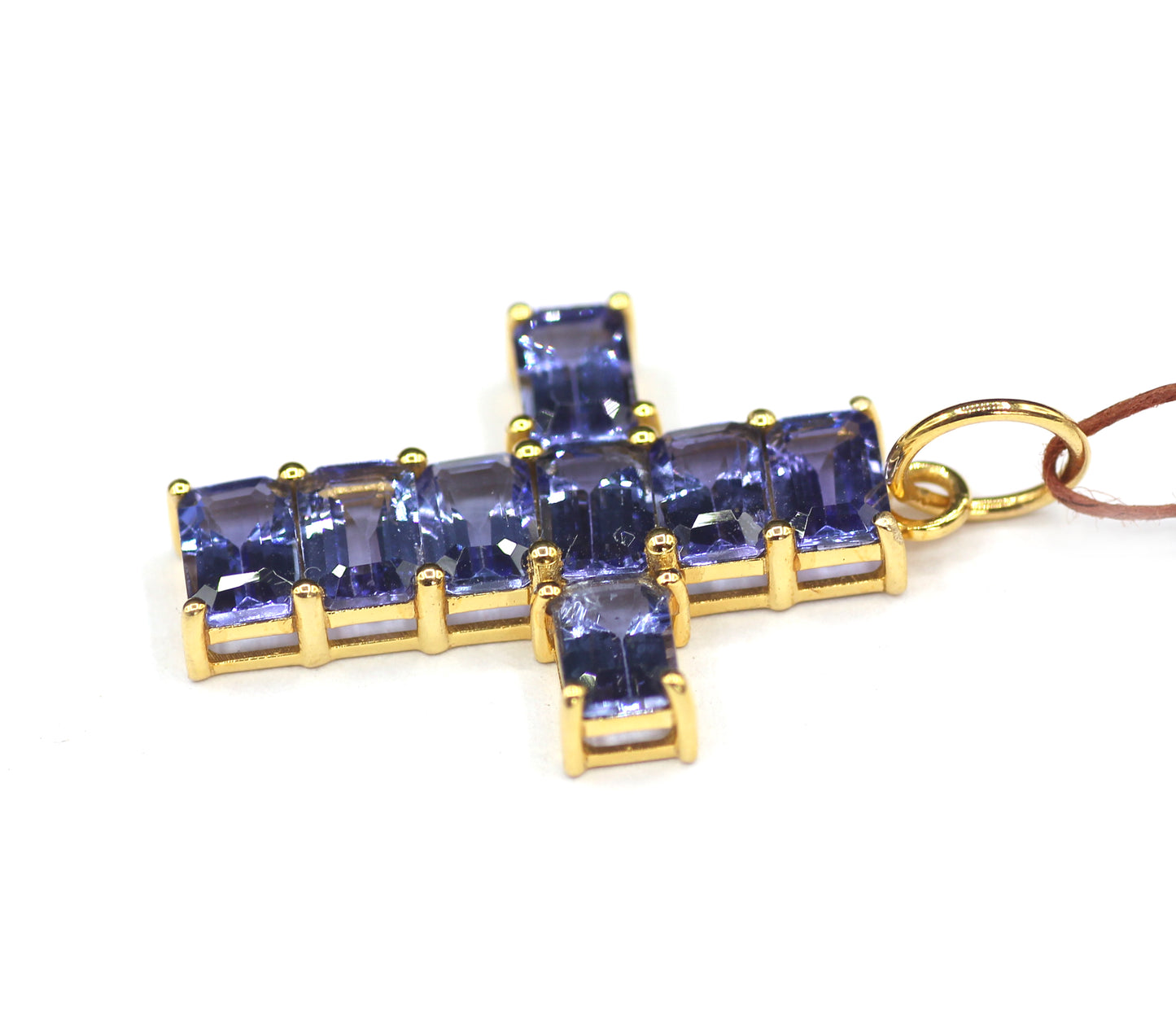 Cross 14k Solid Gold Tanzanite Pendant