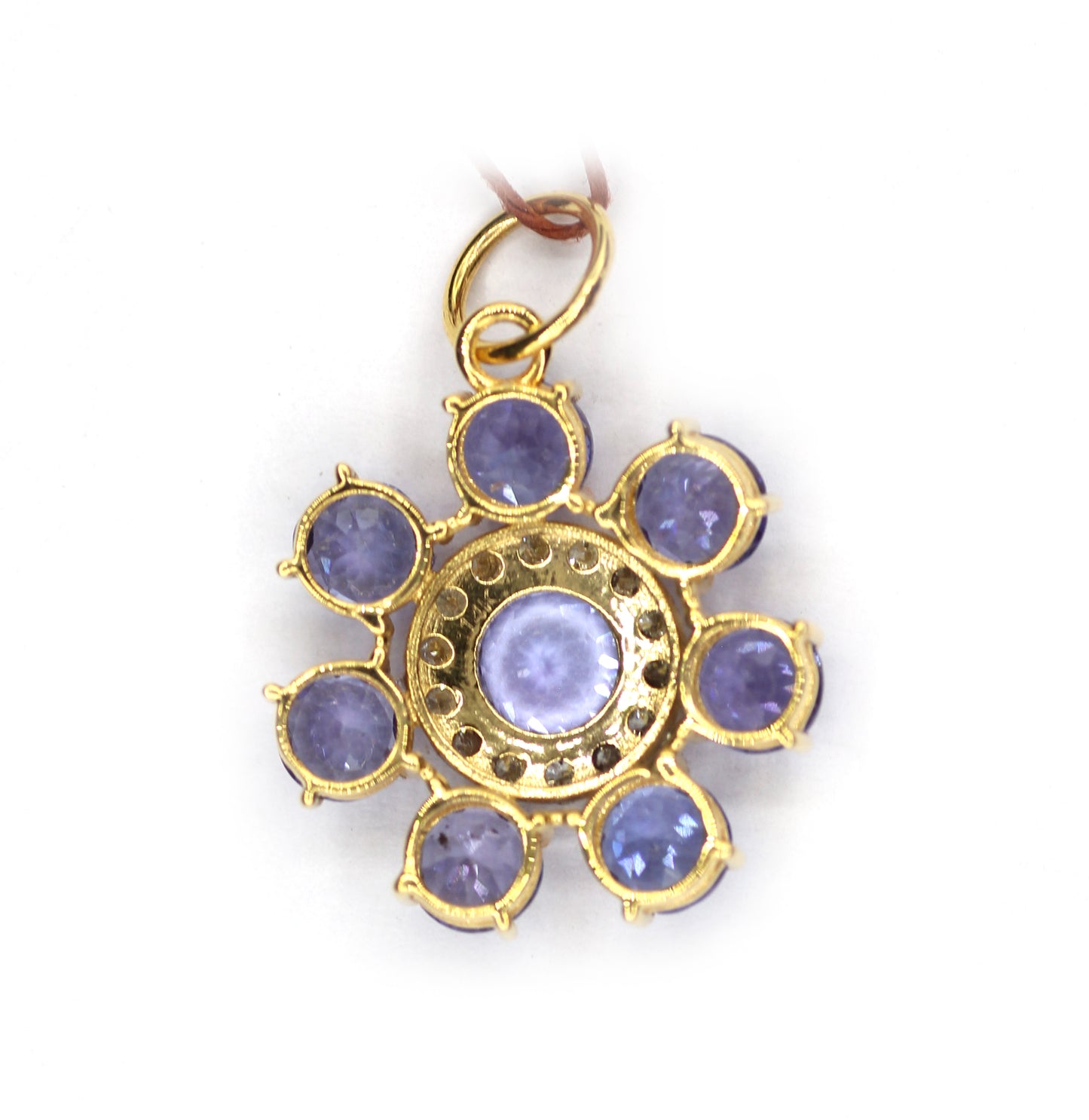 Tanzanite 14k Solid Gold Diamond Pendant