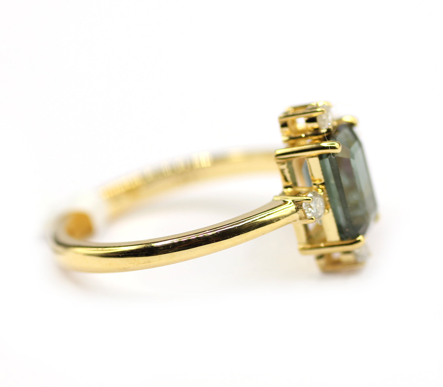 Tourmaline 14k Solid Gold Diamond Rings
