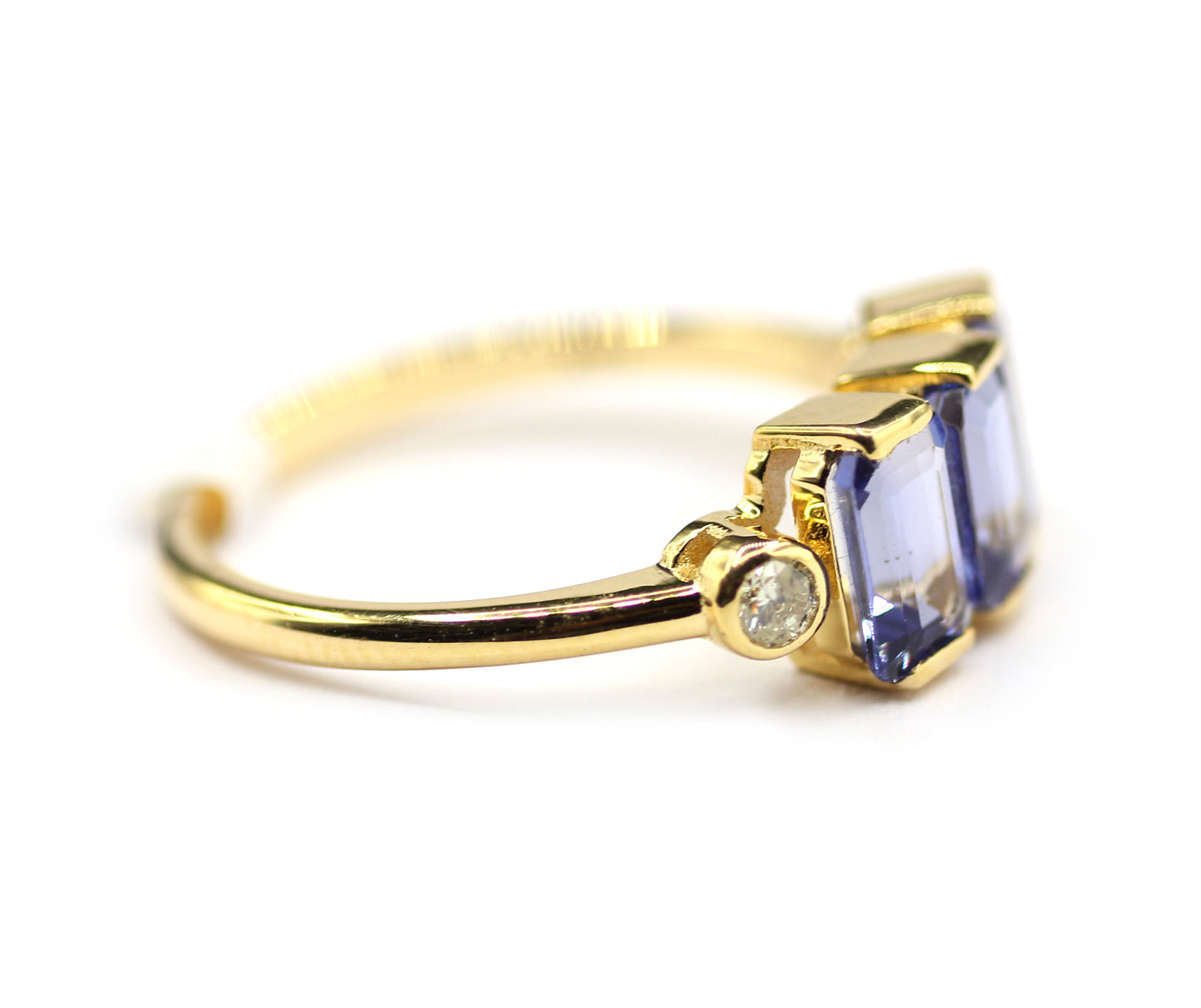 Tanzanite 14k Solid Gold Diamond Rings