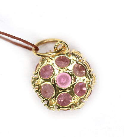 Tourmaline 14k Solid Gold Diamond Pendant