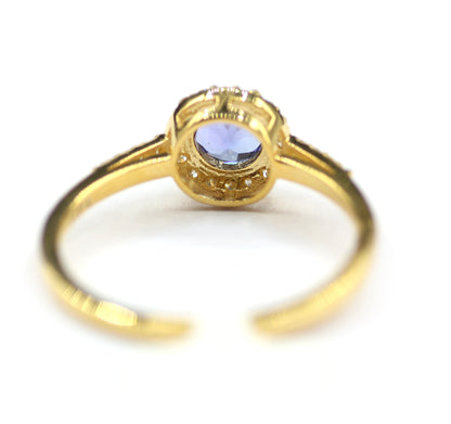Tanzanite 14k Solid Gold Diamond Rings