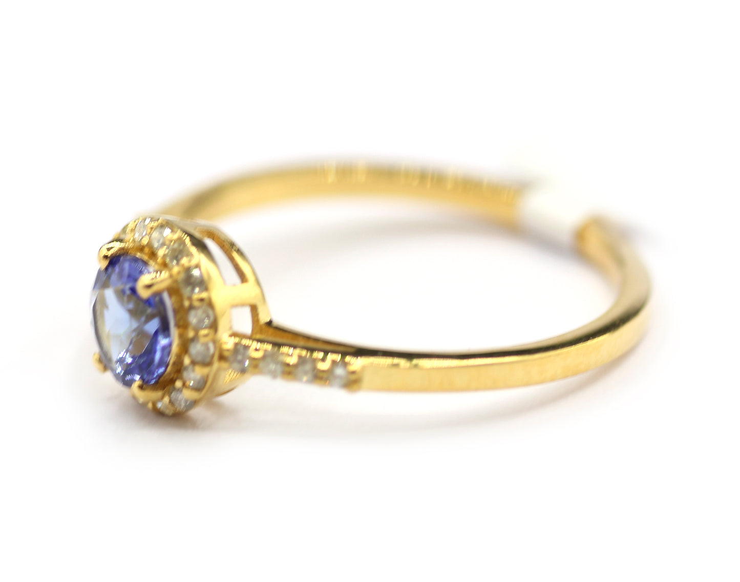 Tanzanite 14k Solid Gold Diamond Rings