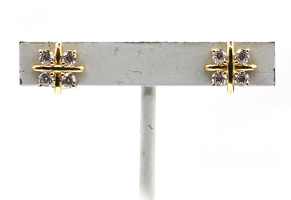 14k Solid Gold Diamond Stud Earring