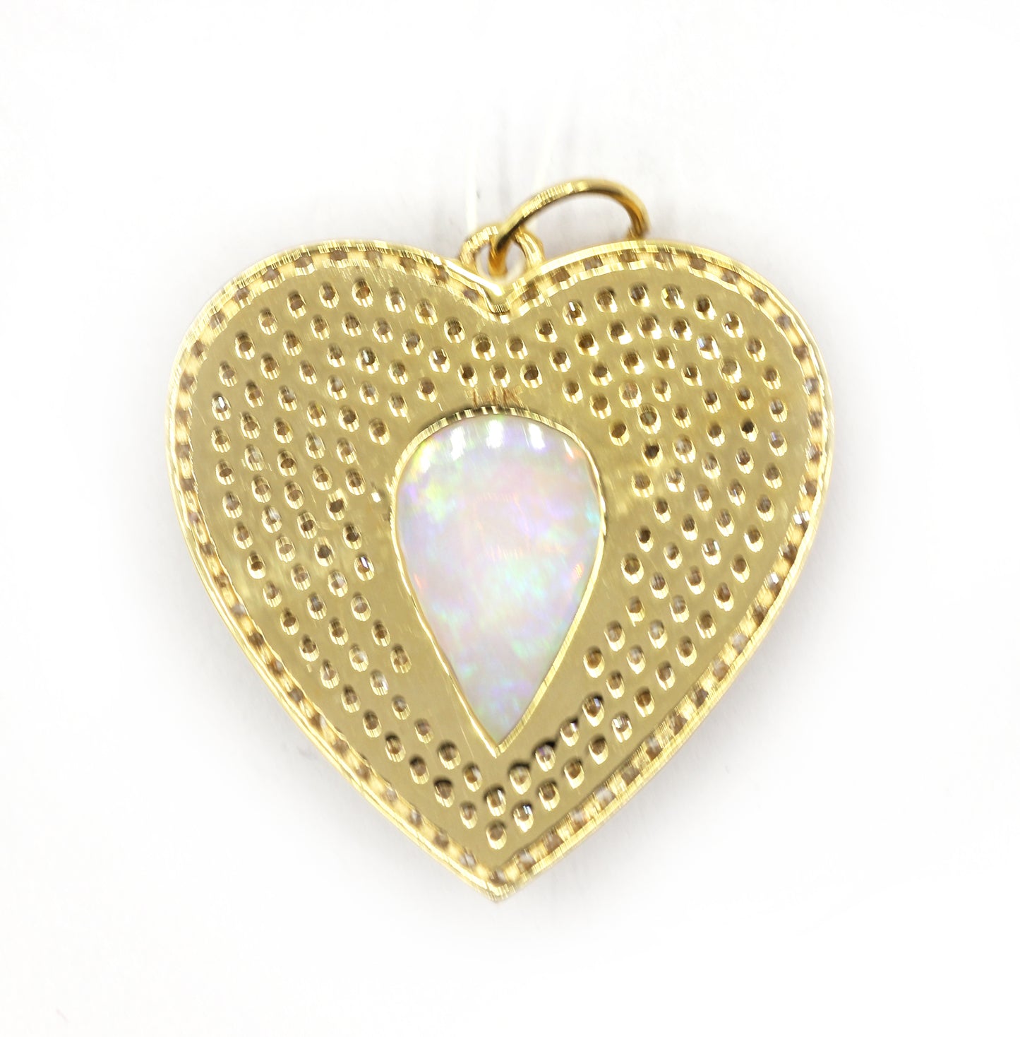 Heart 14k Solid Gold Diamond Pendants