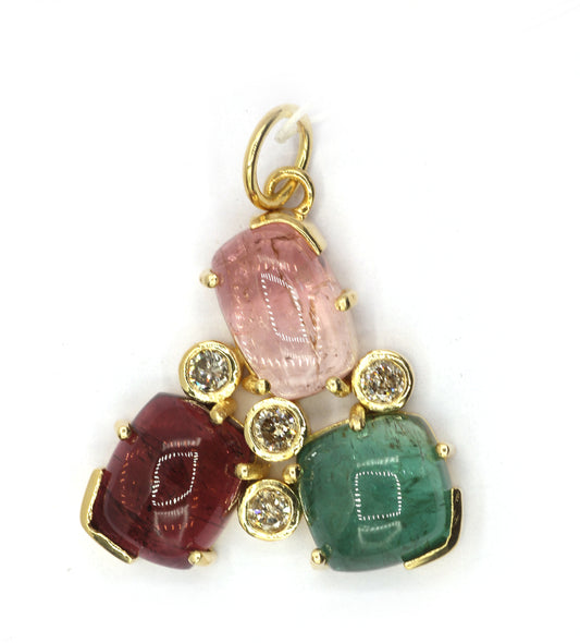14k Solid Gold Diamond Pendants
