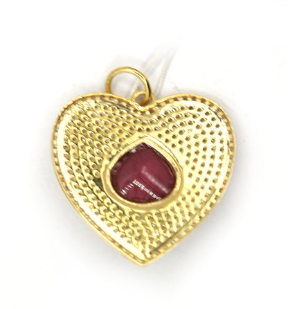Heart 14k Solid Gold Diamond Pendants