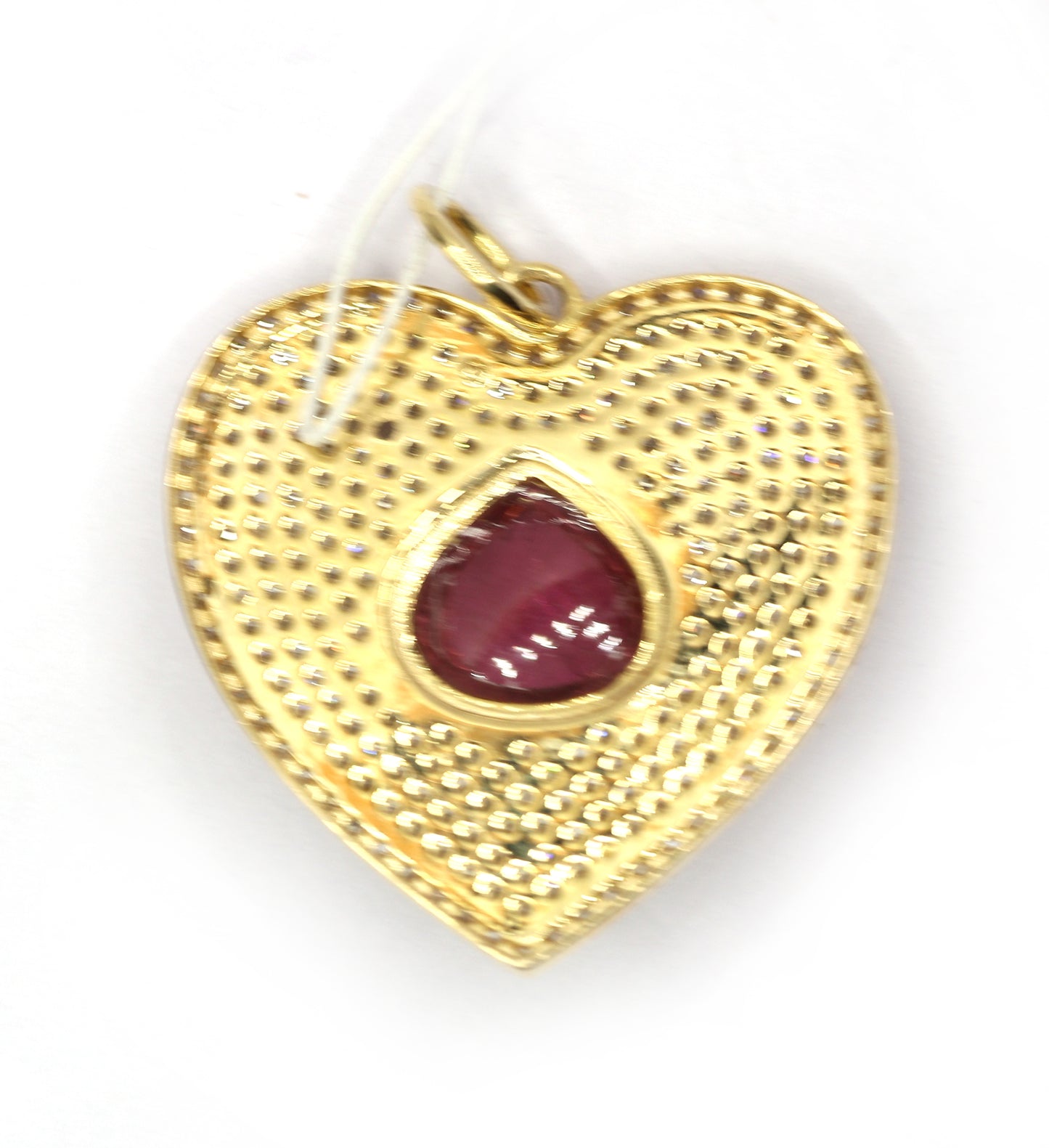 Heart 14k Solid Gold Diamond Pendants