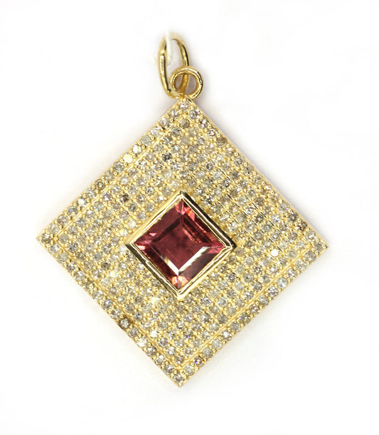 14k Solid Gold Diamond Pendants