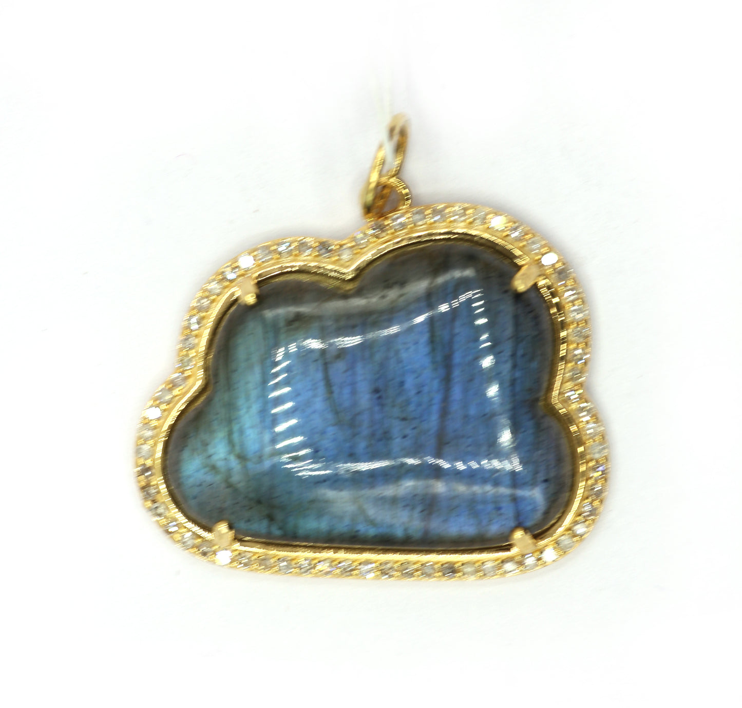 Cloud 14k Solid Gold Diamond Pendants