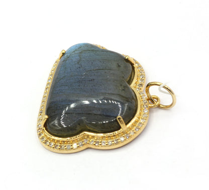 Cloud 14k Solid Gold Diamond Pendants