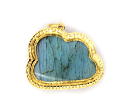 Cloud 14k Solid Gold Diamond Pendants