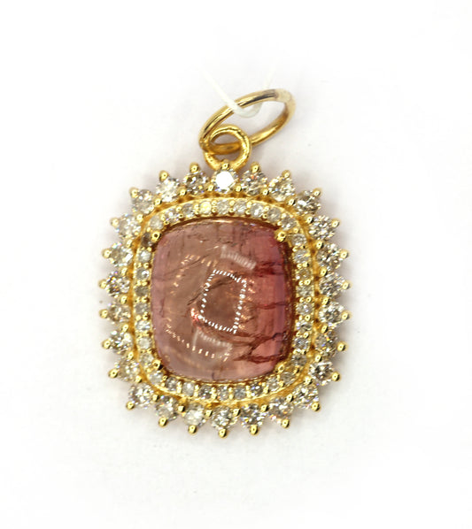 14k Solid Gold Diamond Pendants