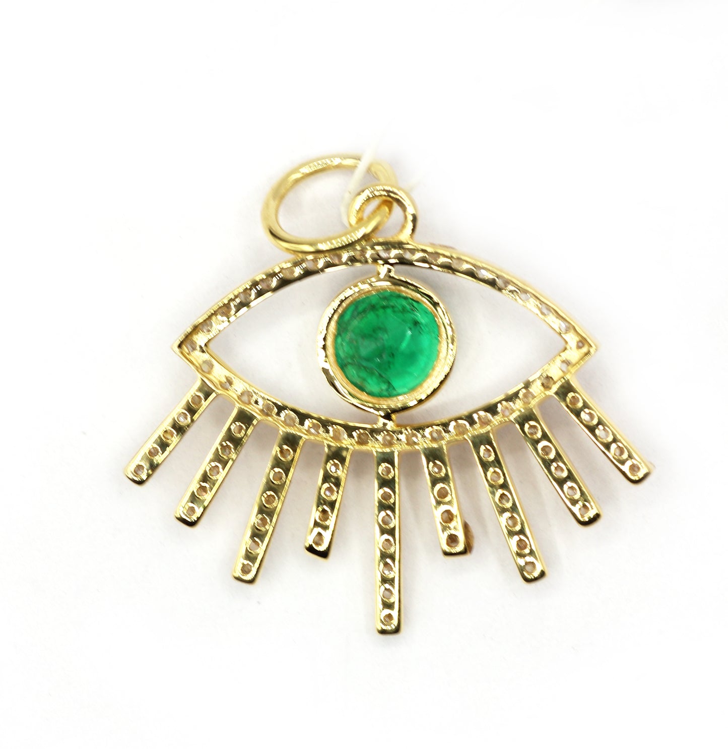 Evil Eye 14k Solid Gold Diamond Pendants