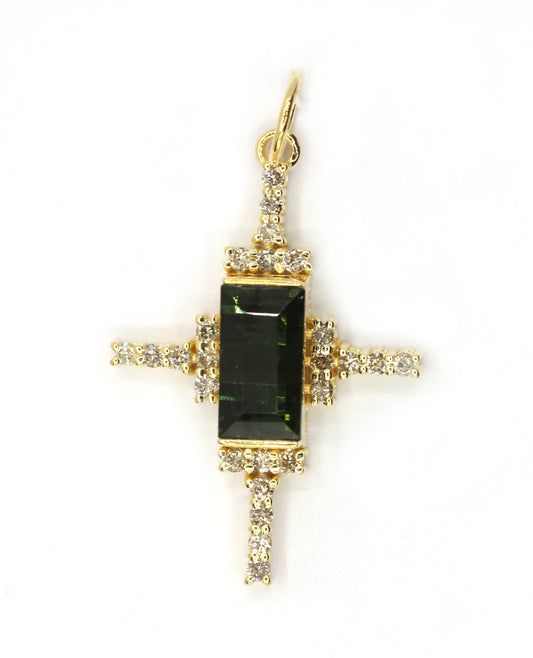 Cross 14k Solid Gold Diamond Pendants