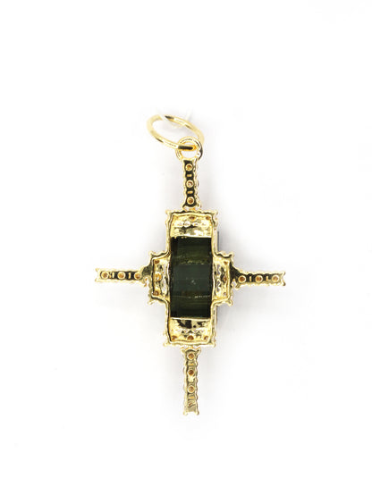 Cross 14k Solid Gold Diamond Pendants