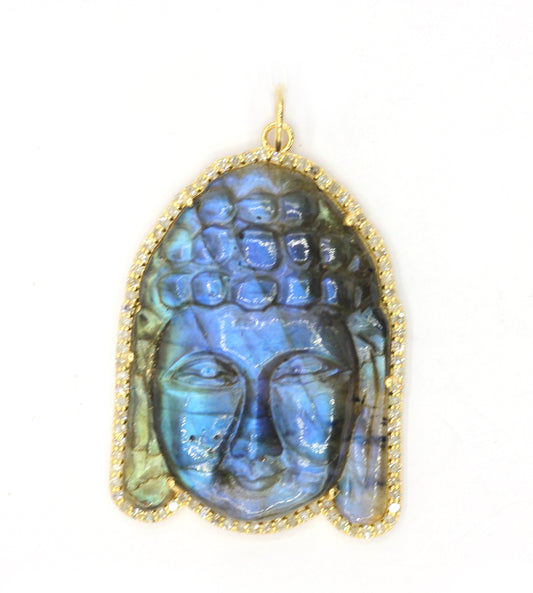 Buddha 14k Solid Gold Diamond Pendants