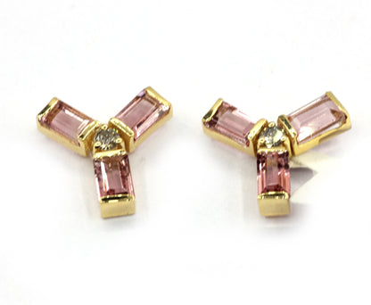 14k Gold Diamond Stud Earring