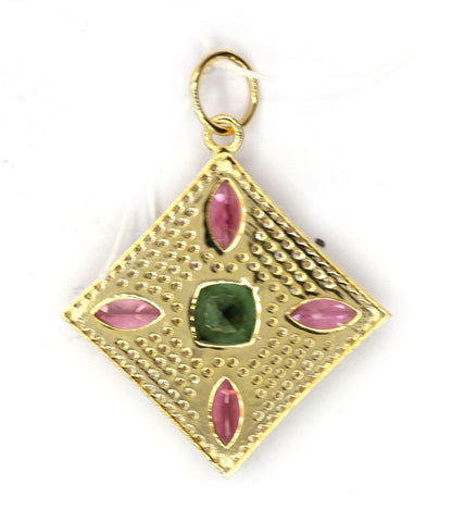 14k Solid Gold Diamond Pendants