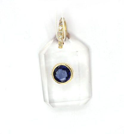 Crystal 14k Solid Gold Diamond Pendants