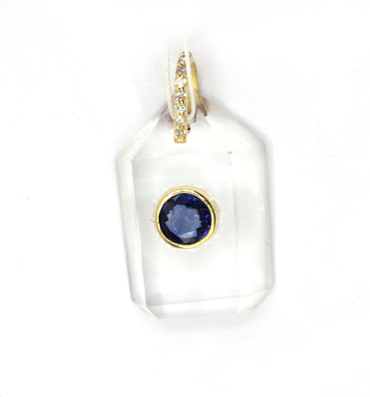 Crystal 14k Solid Gold Diamond Pendants