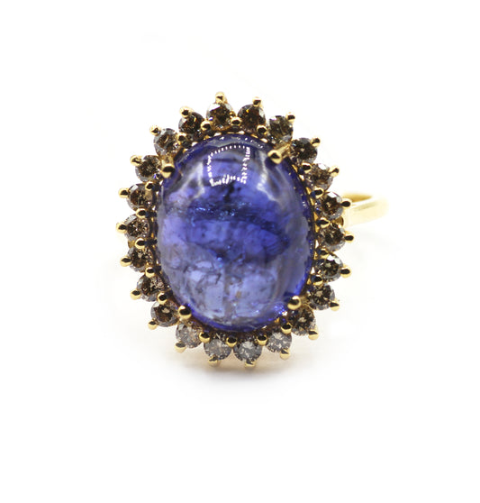 Tanzanite 14k Solid Gold Diamond Rings