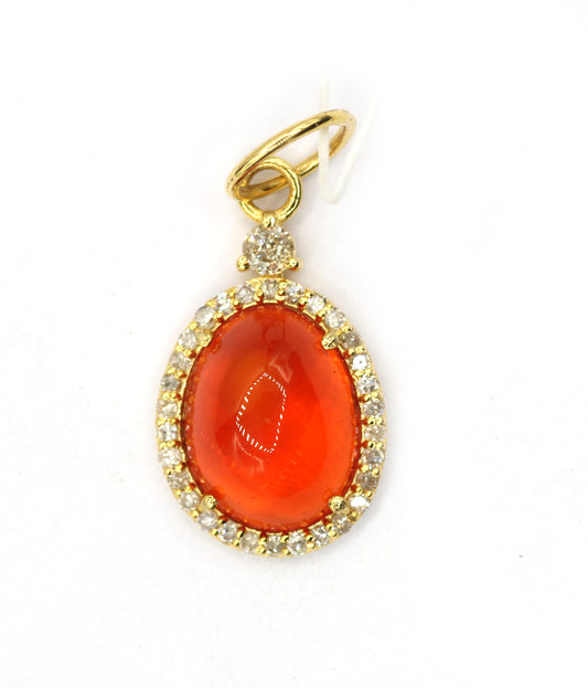 14k Solid Gold Diamond Pendants