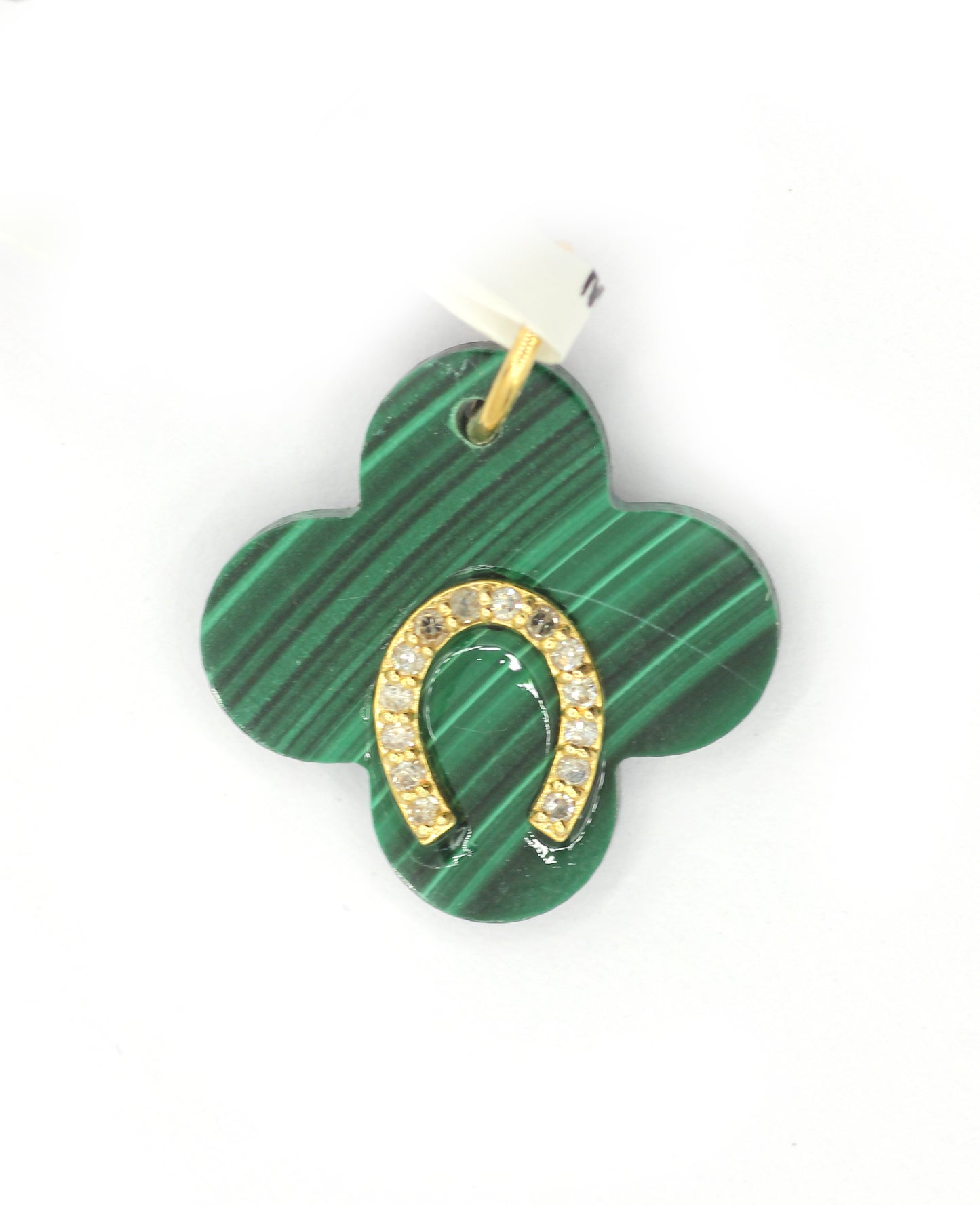 Horse Shoe 14k Solid Gold Diamond Pendants
