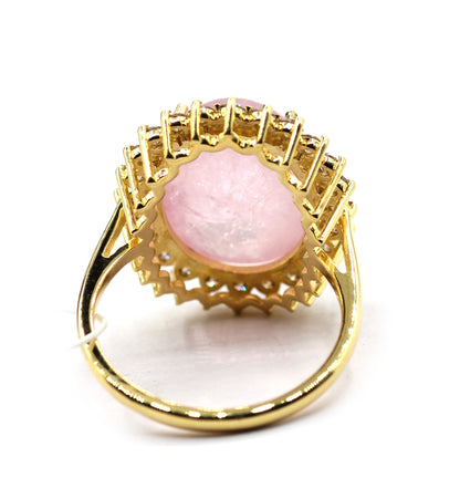 Morganite 14k Solid Gold Diamond Rings