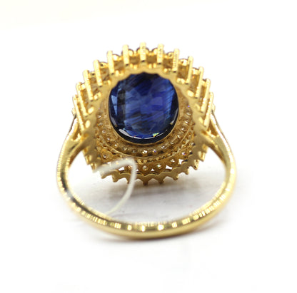 Tanzanite 14k Solid Gold Diamond Rings