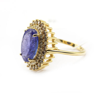 Tanzanite 14k Solid Gold Diamond Rings