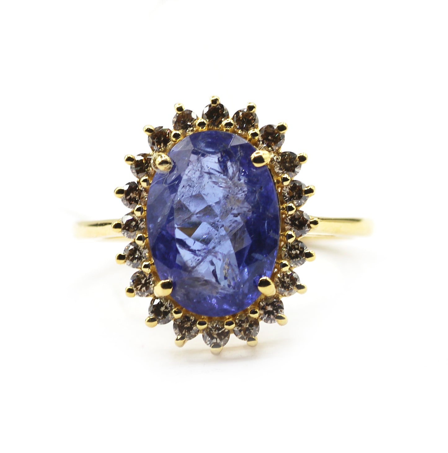 Tanzanite 14k Solid Gold Diamond Rings