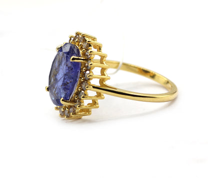 Tanzanite 14k Solid Gold Diamond Rings