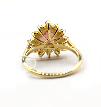 Tourmaline 14k Solid Gold Diamond Rings