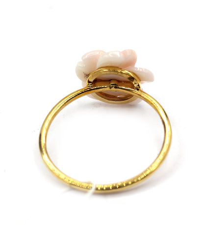 Flower 14k Solid Gold Ruby Rings