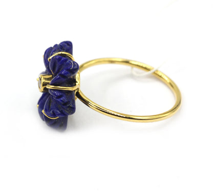Flower 14k Solid Gold Diamond Rings
