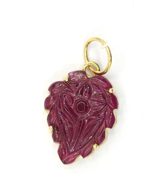 Leaf 14k Solid Gold Diamond Pendants