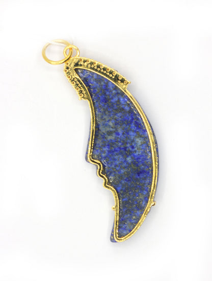 Moon 14k Solid Gold Diamond Pendants