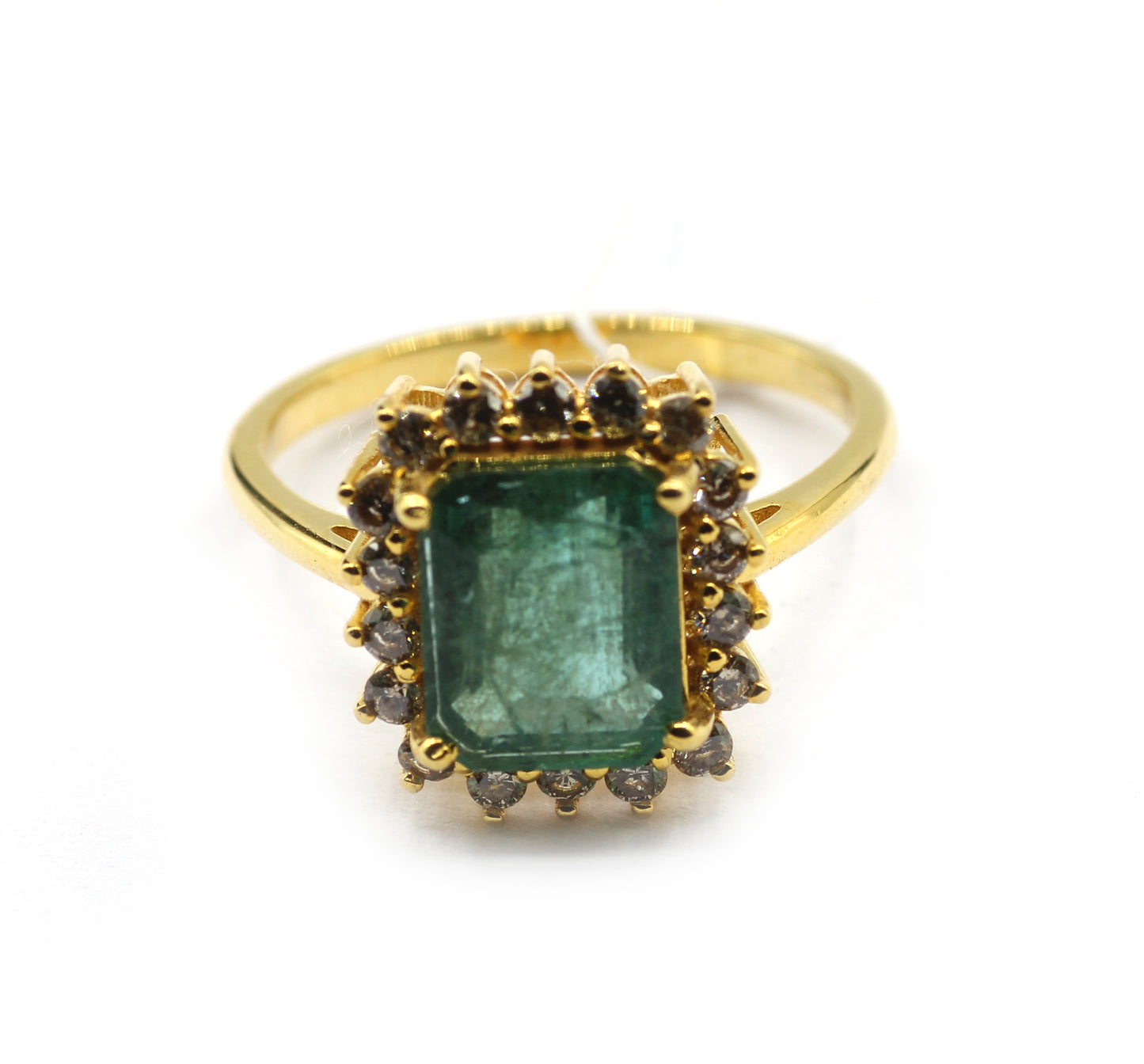 Emerald 14k Solid Gold Diamond Rings