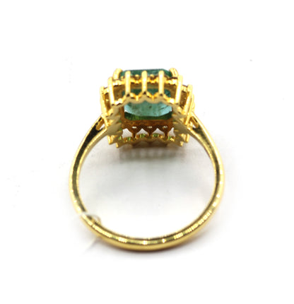 Emerald 14k Solid Gold Diamond Rings