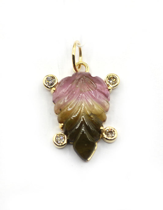 14k Solid Gold Diamond Pendants