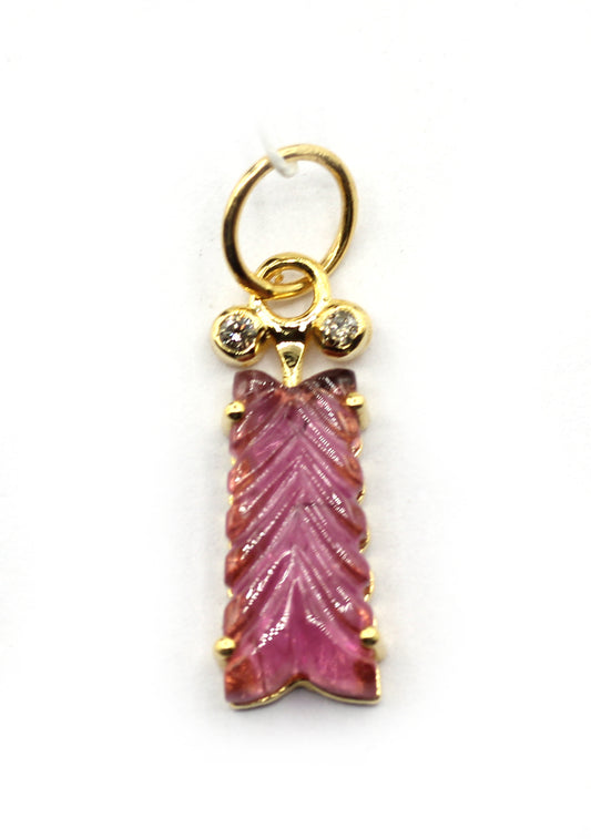 14k Solid Gold Diamond Pendants