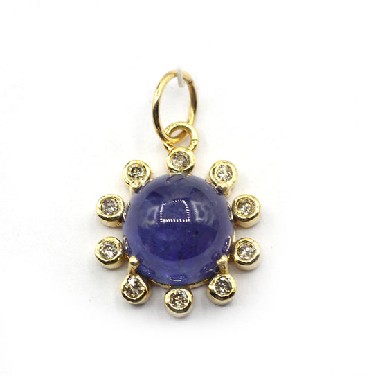 14k Solid Gold Diamond Pendants