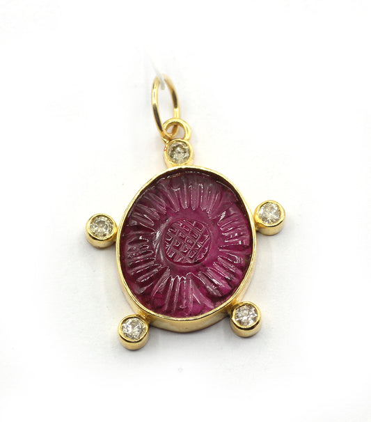 14k Solid Gold Diamond Pendants