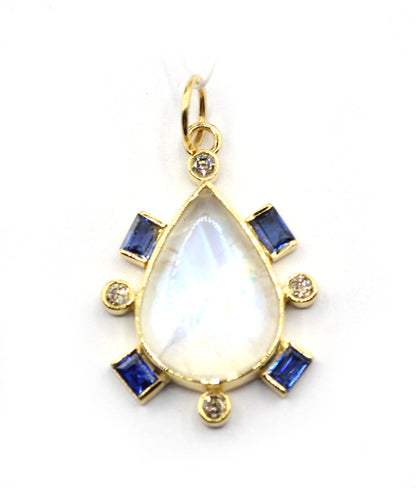 14k Solid Gold Diamond Pendants