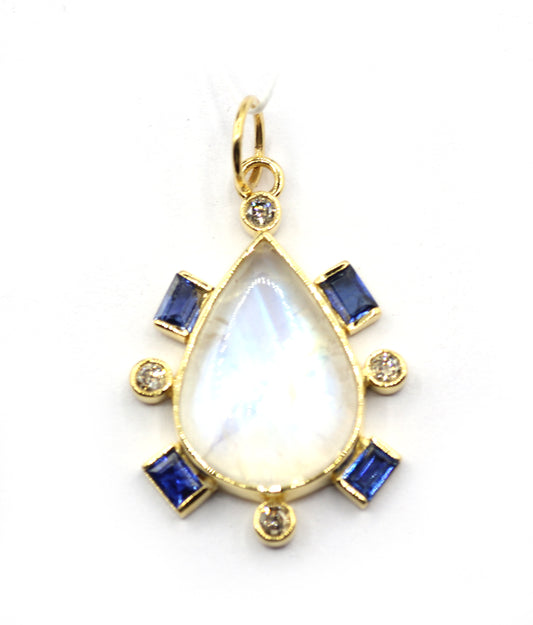 14k Solid Gold Diamond Pendants